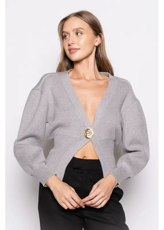 Gena Gold Button Cardigan