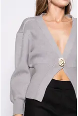 Gena Gold Button Cardigan