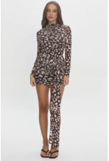 Draped Mesh Mini Dress