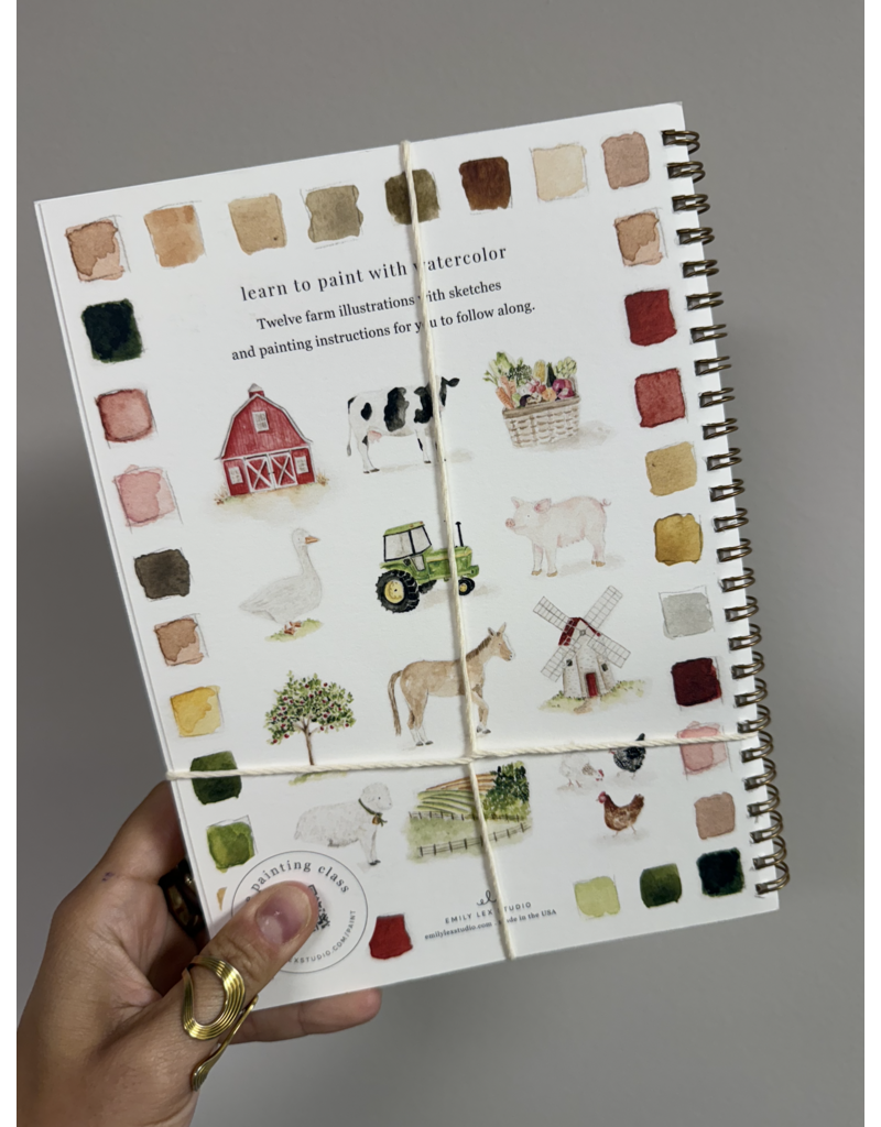 Farm Watercolor Workbook + Paint/Brush Set