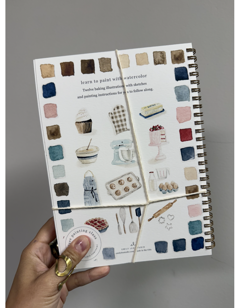 Baking Watercolor Workbook + Paint/Brush Set
