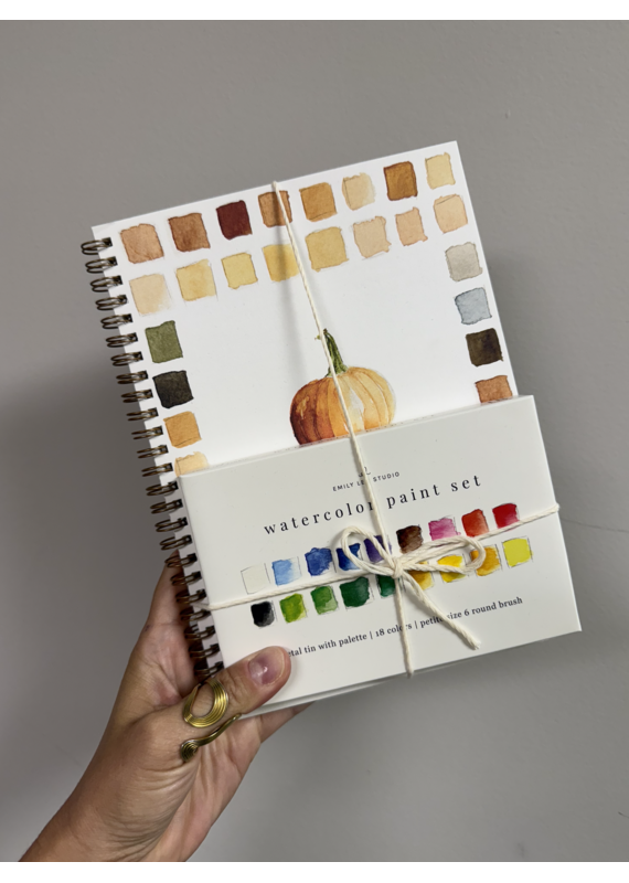 Autumn Watercolor Workbook + Paint/Brush Set