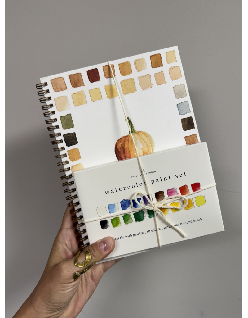 Autumn Watercolor Workbook + Paint/Brush Set
