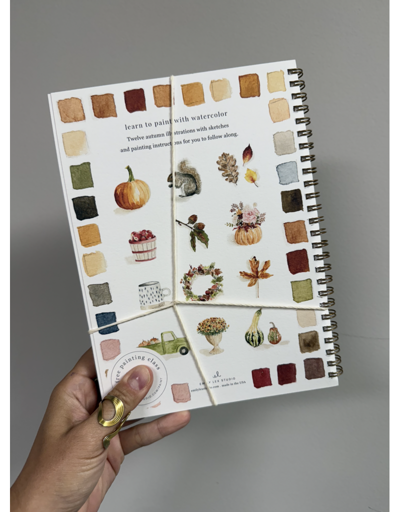 Autumn Watercolor Workbook + Paint/Brush Set
