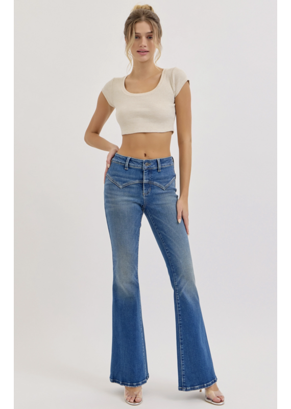 Cello Jeans Mid Rise Western Flare