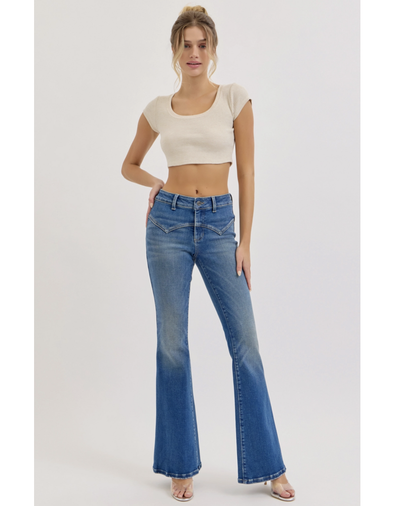 Cello Jeans Mid Rise Western Flare