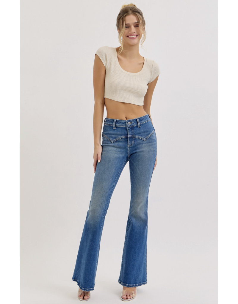 Cello Jeans Mid Rise Western Flare