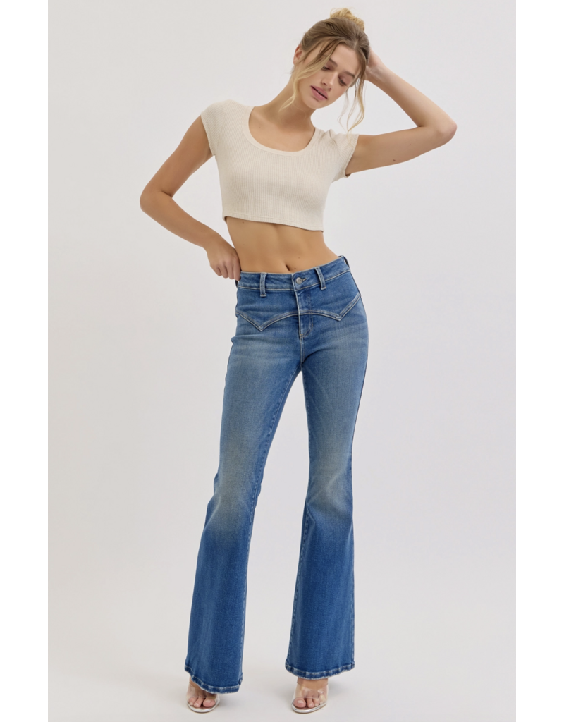 Cello Jeans Mid Rise Western Flare