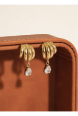Flanerie Dovely 18K Gold Non-Tarnish Earring