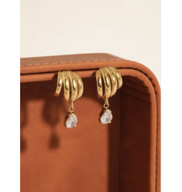 Flanerie Dovely 18K Gold Non-Tarnish Earring