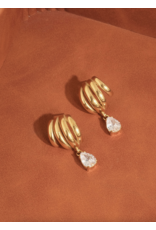 Flanerie Dovely 18K Gold Non-Tarnish Earring