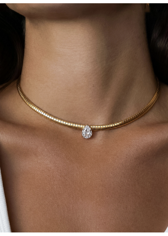 Flanerie Northwood 18K Gold Non-Tarnish Choker Necklace