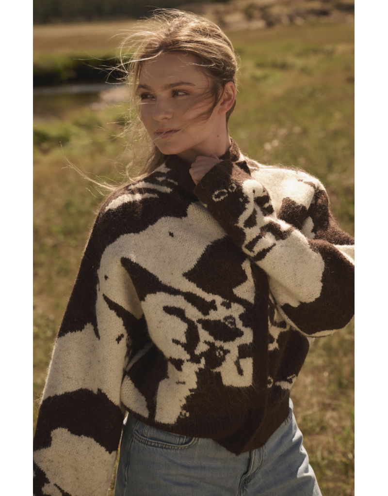 Ophelia High Collar Sweater Jacket