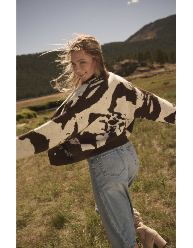 Ophelia High Collar Sweater Jacket