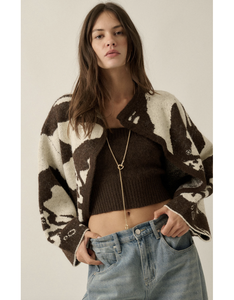 Ophelia High Collar Sweater Jacket