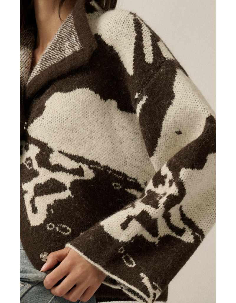 Ophelia High Collar Sweater Jacket