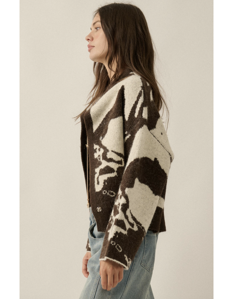 Ophelia High Collar Sweater Jacket