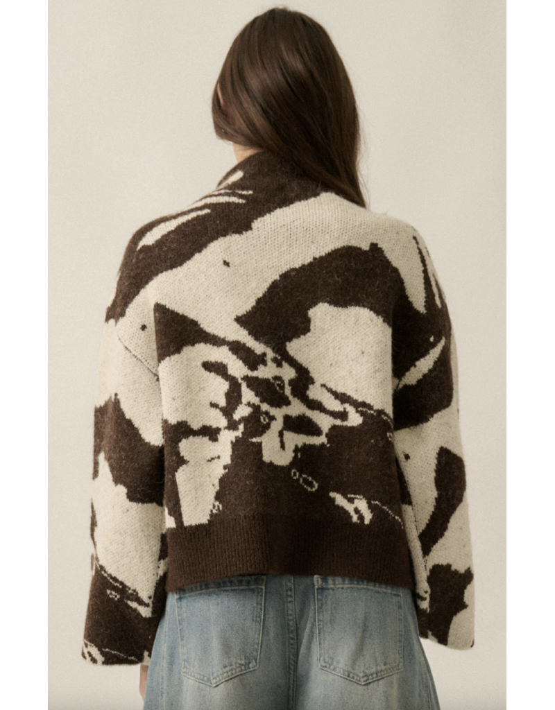 Ophelia High Collar Sweater Jacket