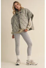 Poncho Quilted Oversized Padded Vest