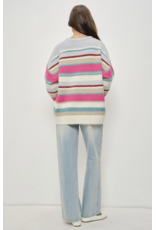 Pretty Garbage Benna Colorful Stripe Pullover Sweater