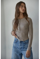 By Together Ribbed Henley Top