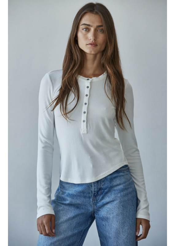 By Together Ribbed Henley Top