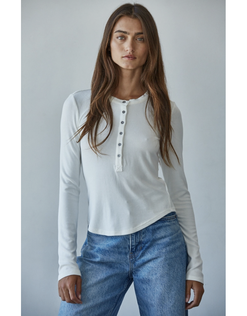By Together Ribbed Henley Top