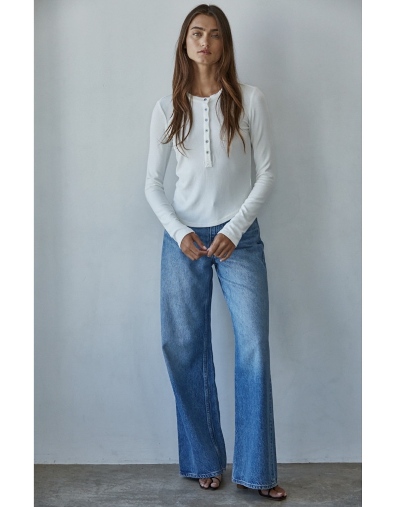 By Together Ribbed Henley Top