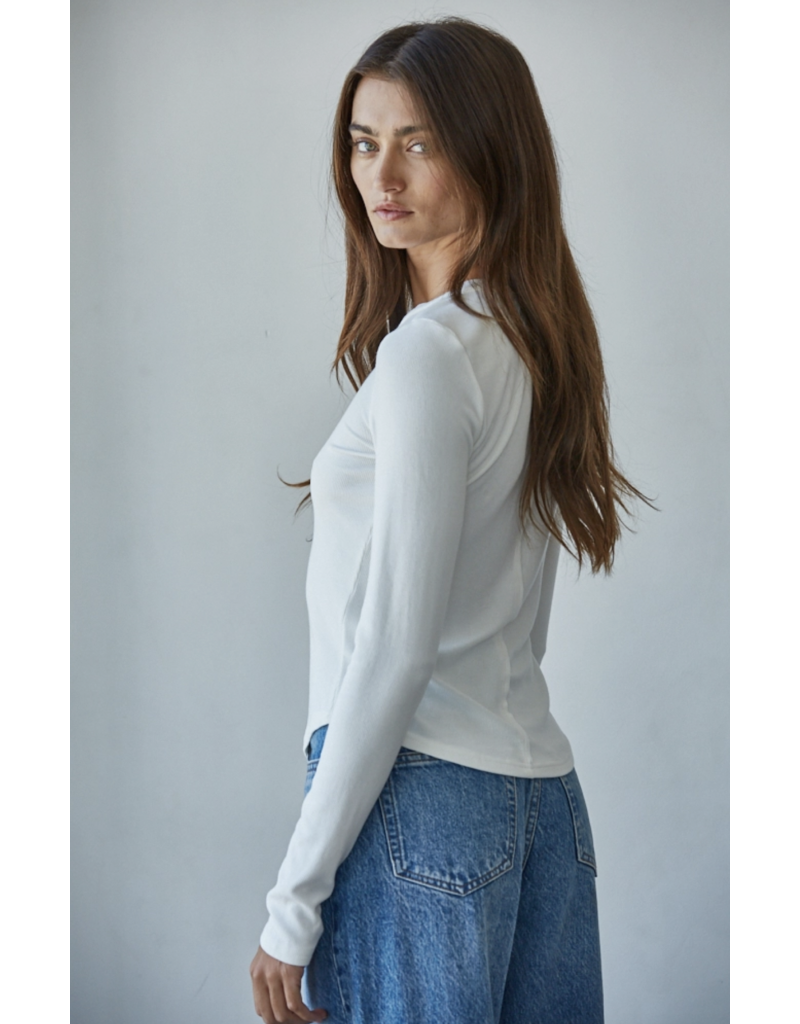 By Together Ribbed Henley Top