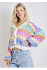 Over the Rainbow Chunky Buttoned Cardigan