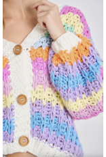 Over the Rainbow Chunky Buttoned Cardigan