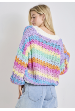 Over the Rainbow Chunky Buttoned Cardigan