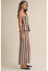 Stretch Twill Peplum Top & Barrel Jean Set