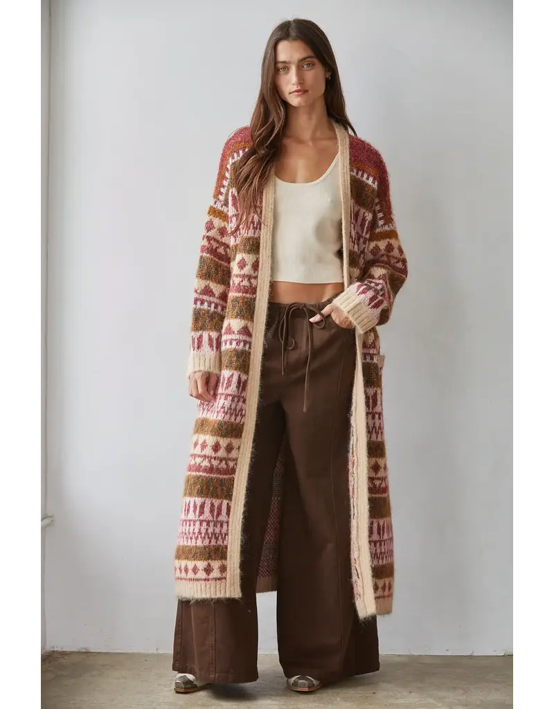 By Together Novella Open Front Long Cardigan