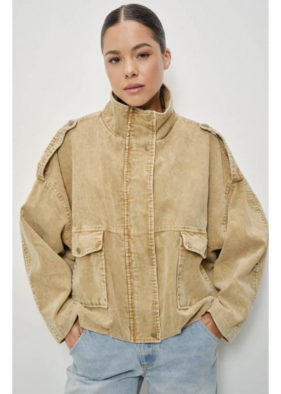 Pretty Garbage Saint Washed Boyfriend Fit Corduroy Jacket