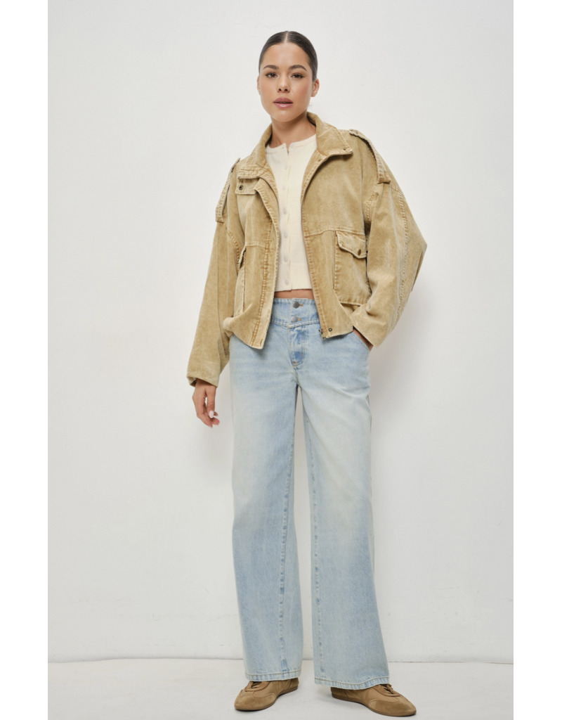 Pretty Garbage Saint Washed Boyfriend Fit Corduroy Jacket