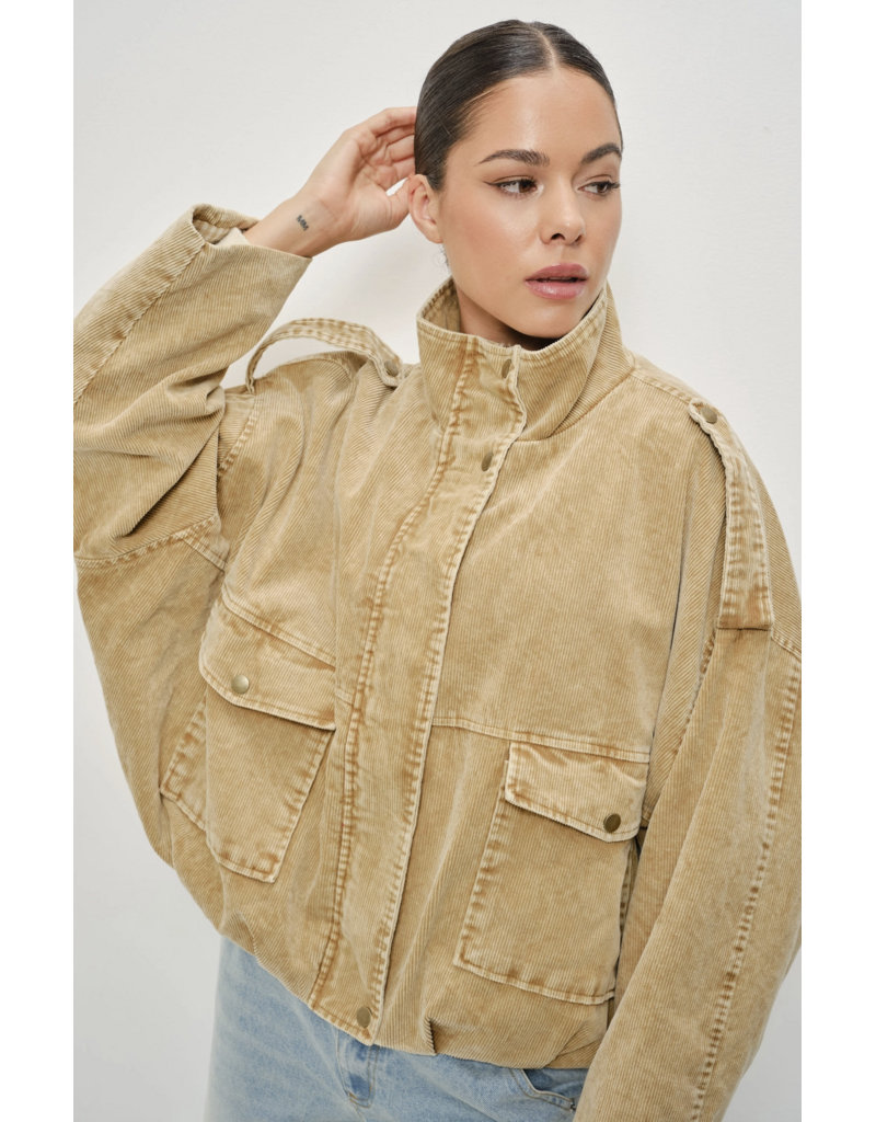 Pretty Garbage Saint Washed Boyfriend Fit Corduroy Jacket
