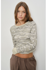 Pretty Garbage Cameron Washed Camo Long Sleeve Top