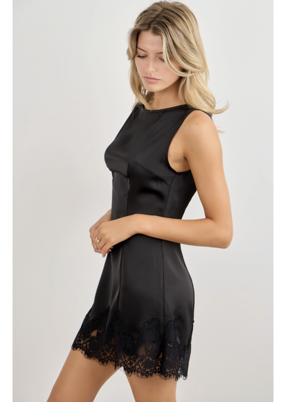 Lani Lace Trim Mini Dress