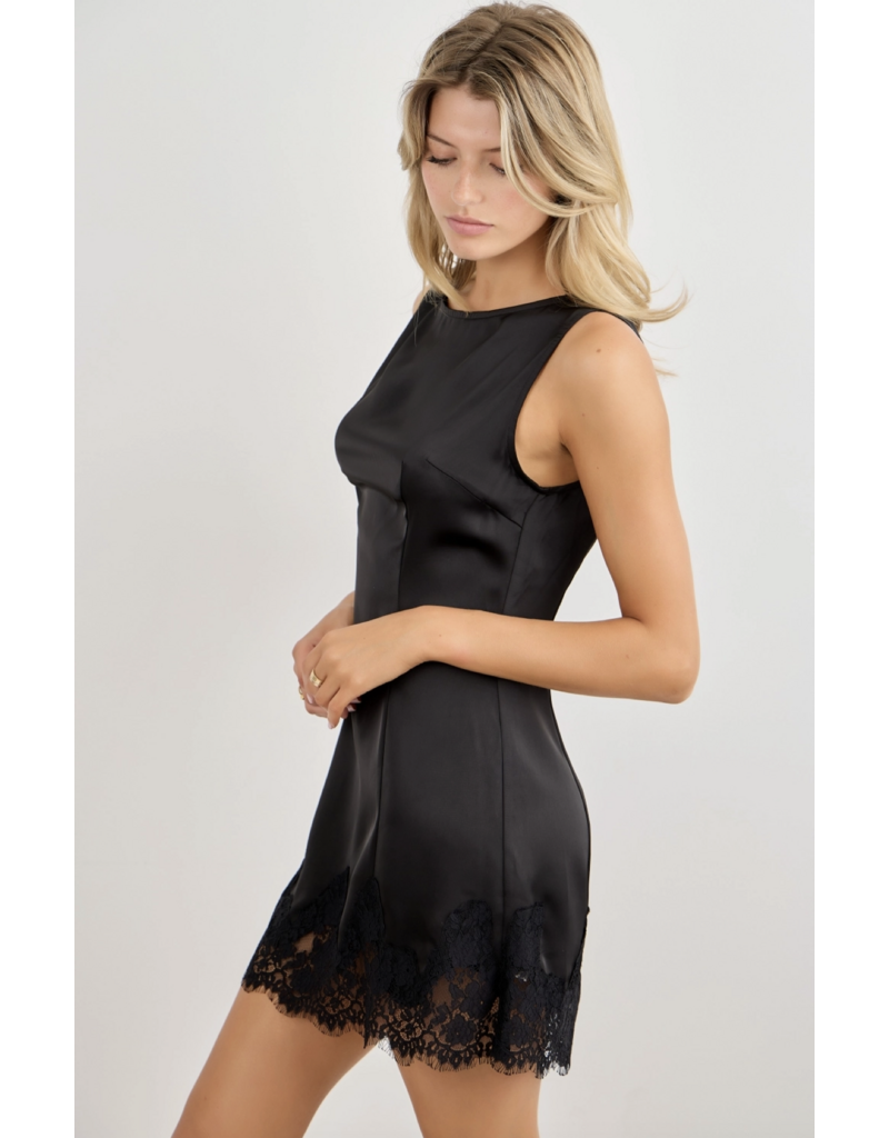 Lani Lace Trim Mini Dress