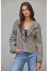 By Together Maddie Gingham Ruffle Top
