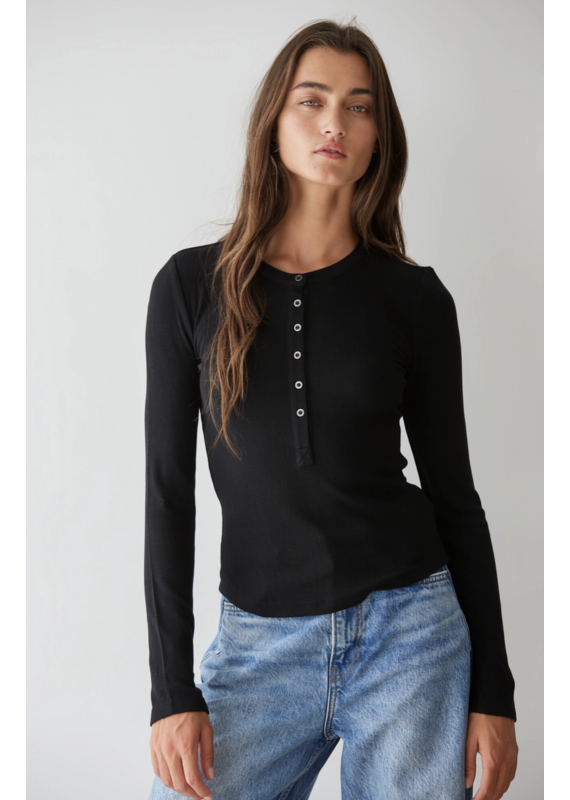 By Together Ribbed Henley Top