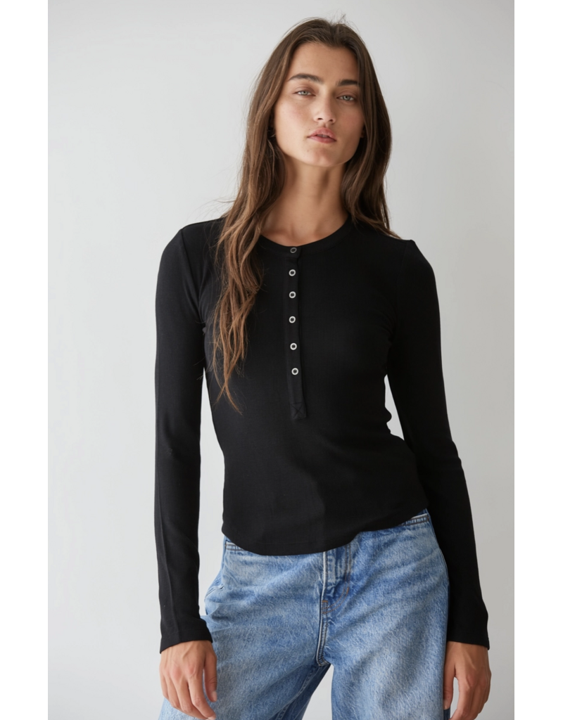 By Together Ribbed Henley Top