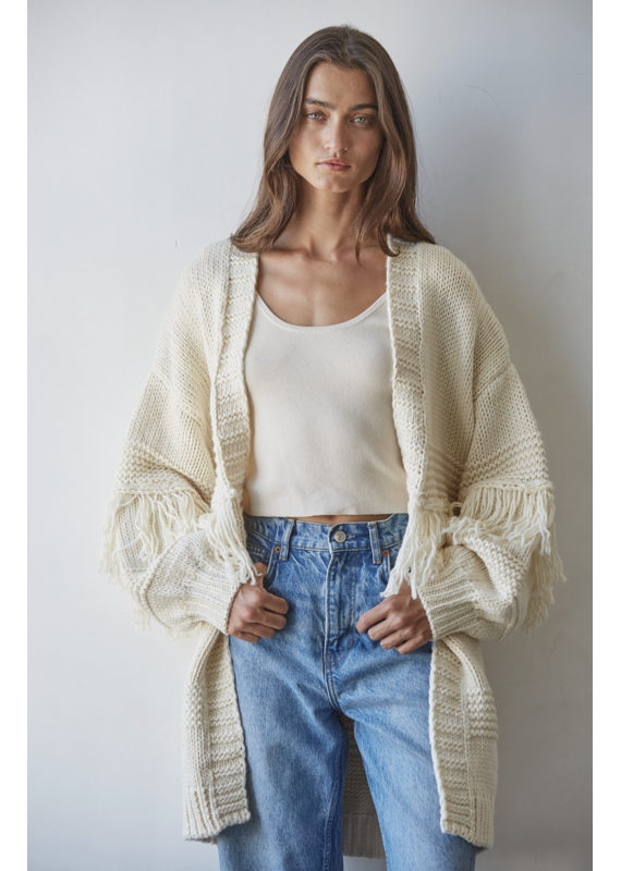By Together Fringe Open Cardigan