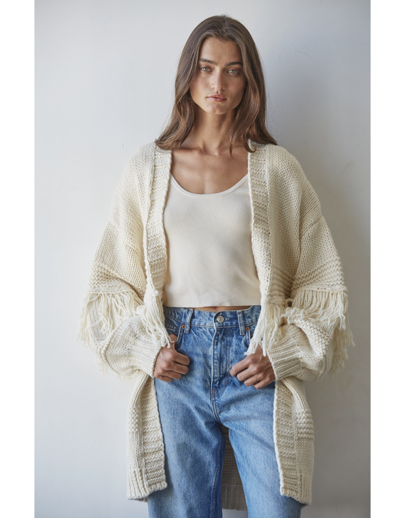 By Together Fringe Open Cardigan