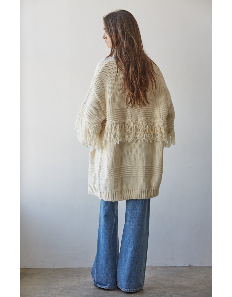 By Together Fringe Open Cardigan