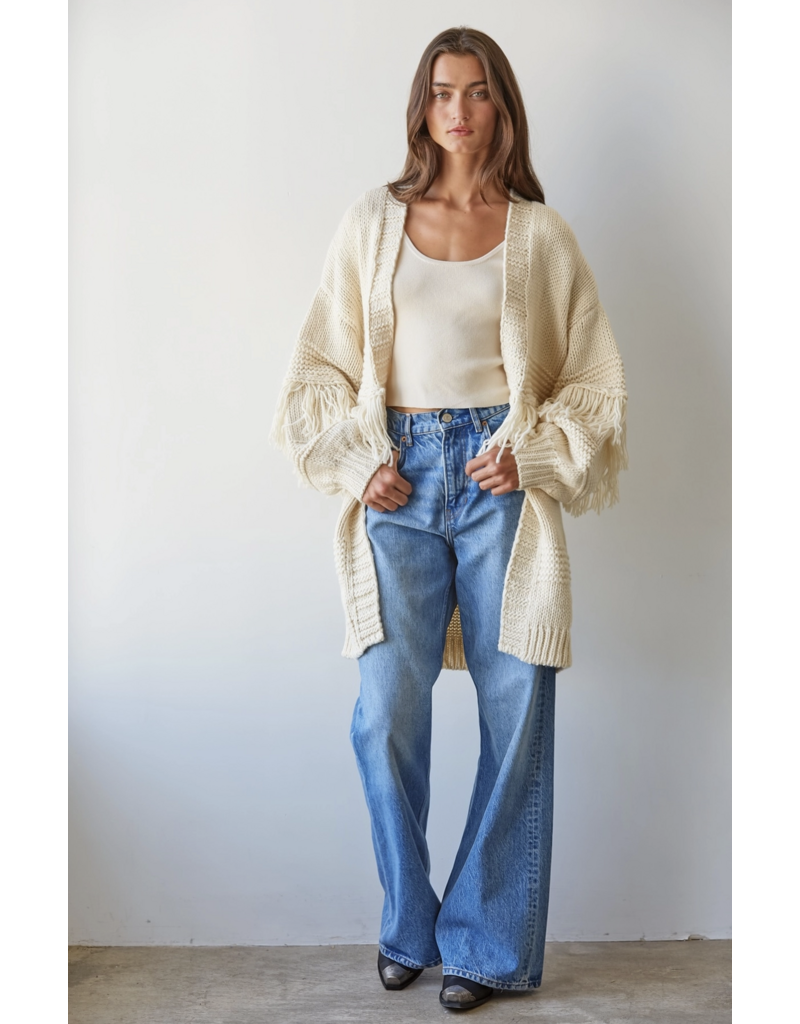 By Together Fringe Open Cardigan