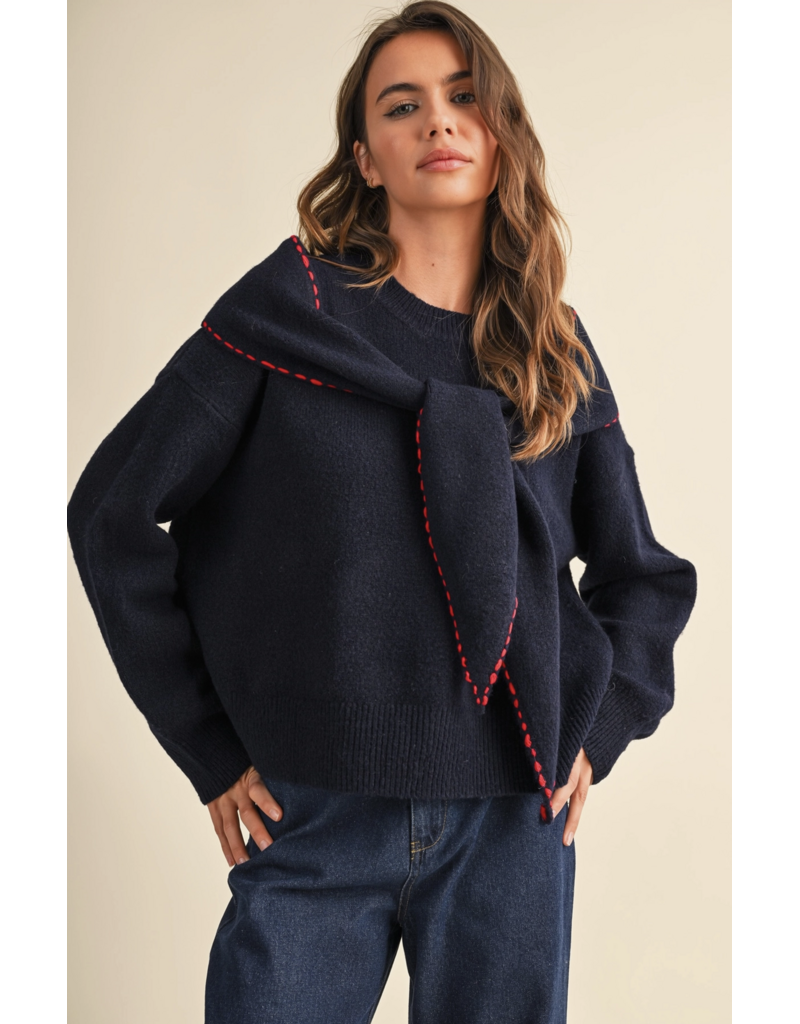 Paulina Sweater with Detached Scarf