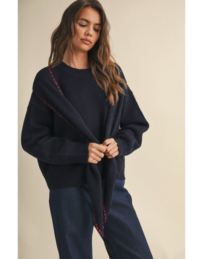 Paulina Sweater with Detached Scarf