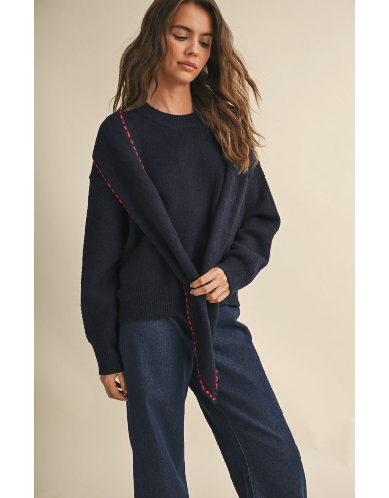 Paulina Sweater with Detached Scarf